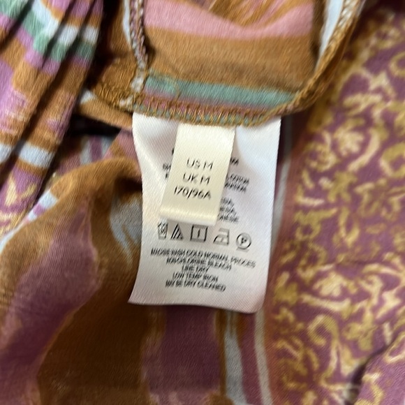 Free People Sz M Augustine Mini Dress Embroidered Babydoll Pockets - Picture 6 of 12